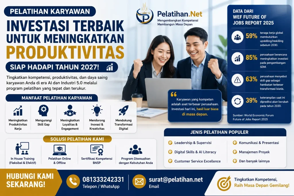 pelatihan karyawan, training karyawan, pengembangan SDM, corporate training, kompetensi karyawan, produktivitas kerja